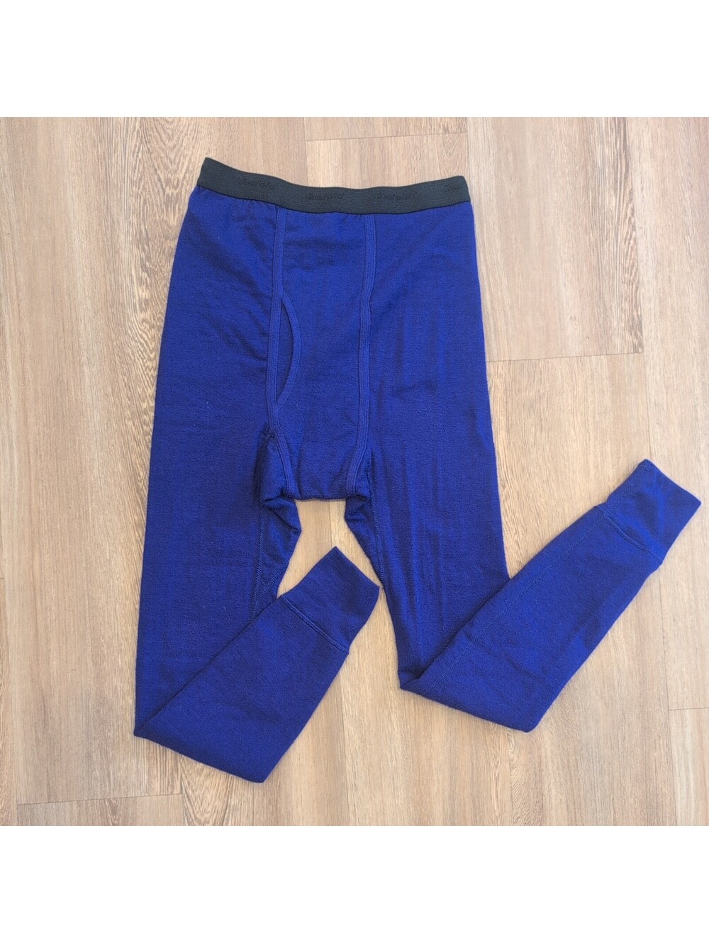 VTG Duofold Pants Mens M Blue Base Layer Thermastat Polyester USA ski snow warm